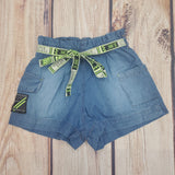 Gloss Jean Shorts With Belt