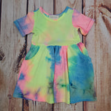 MABEL AND  HONEY ALL GLOW NO FILTER TIE DYE DRESS