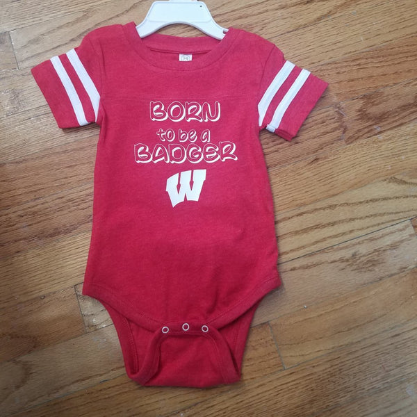 Born to be a Badger short sleeved onesie